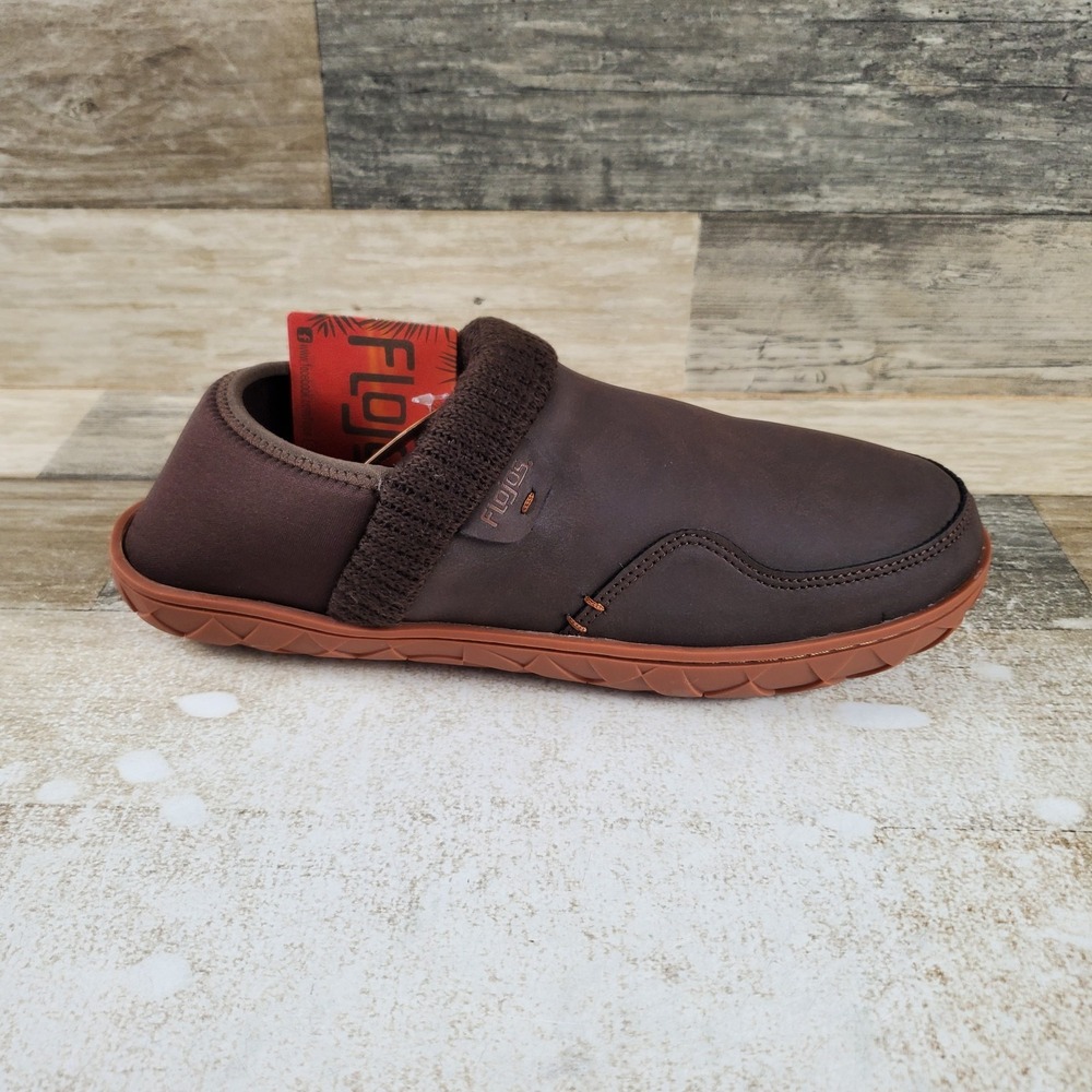 Flojos Carl Slippers Sz 8 Brown Comfort Slip On Round Toe Shoes